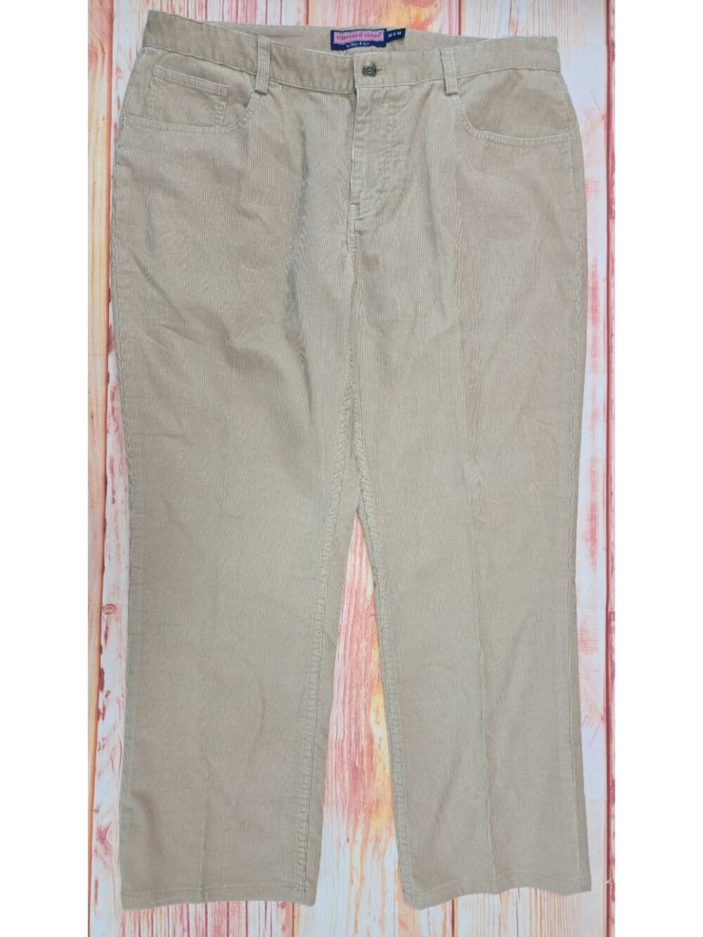 Vineyard Vines Mens Beige Five Pocket Corduroy Pants 36x28